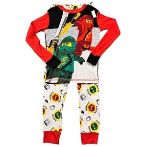 Lego Kids Boys Size 6 Pajamas Ninja Ninjago Samuri Print 2Pc Long Sleeves